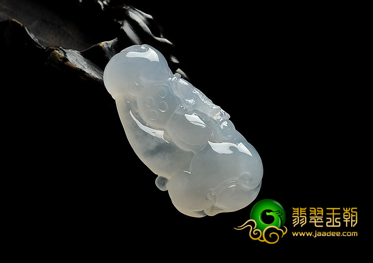 冰种缅甸翡翠A货年年进财挂件