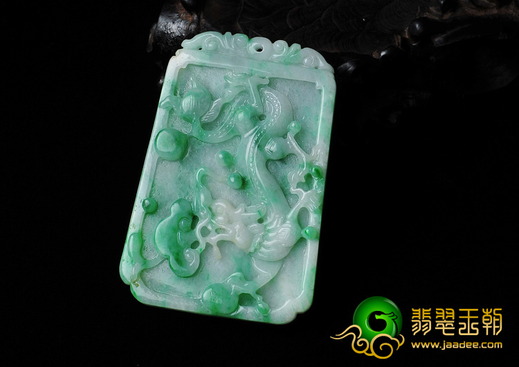 糯冰种飘翠缅甸翡翠A货龙行如意挂件