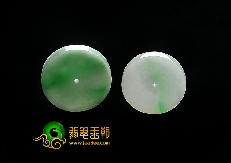 糯冰种飘翠缅甸翡翠A货平安扣挂件（单价）