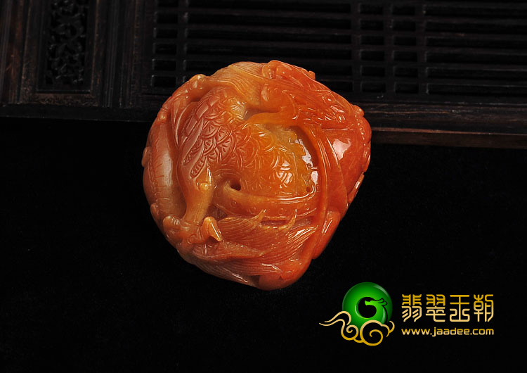 糯冰种红黄翡缅甸翡翠A货生意兴隆挂件