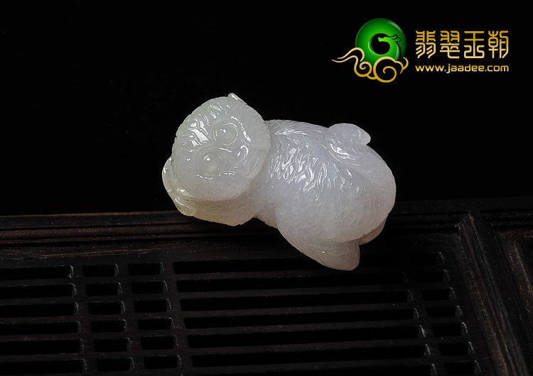 糯冰种晴水缅甸翡翠A货灵猴献寿挂件