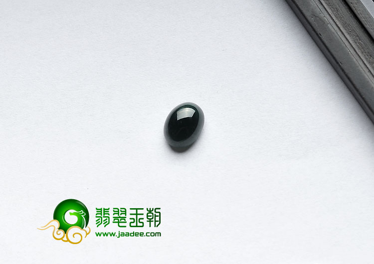 玻璃种墨翠缅甸翡翠A货戒面