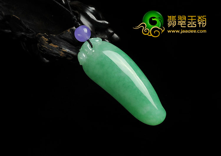 冰种苹果绿缅甸翡翠A货福瓜挂件