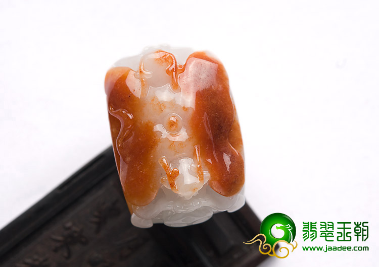 糯冰种红黄翡缅甸翡翠A货指环