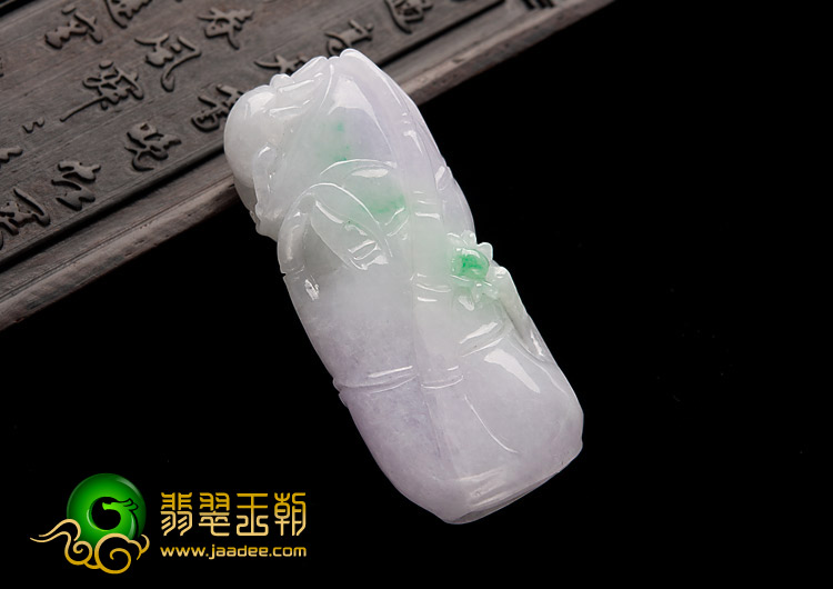糯冰种春带彩缅甸翡翠A货节节高挂件