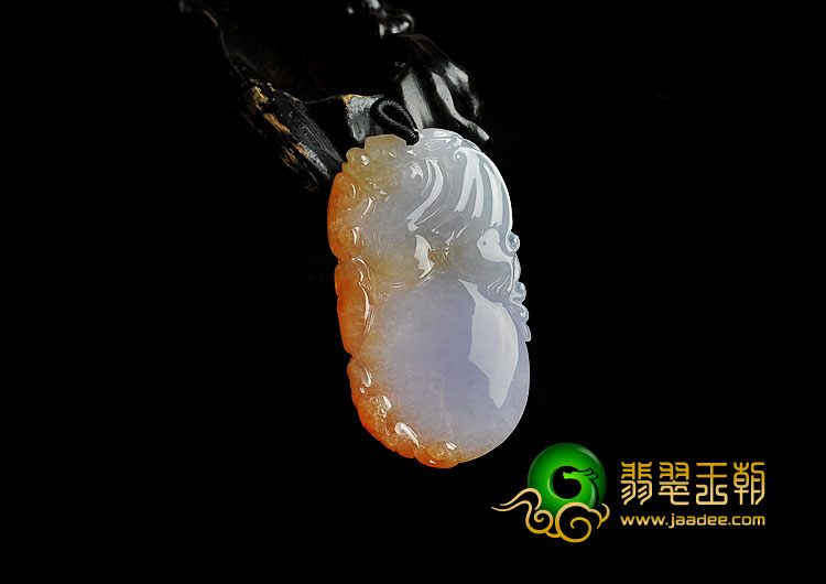 糯冰种紫罗兰红黄翡缅甸翡翠A货龙抱珠挂件
