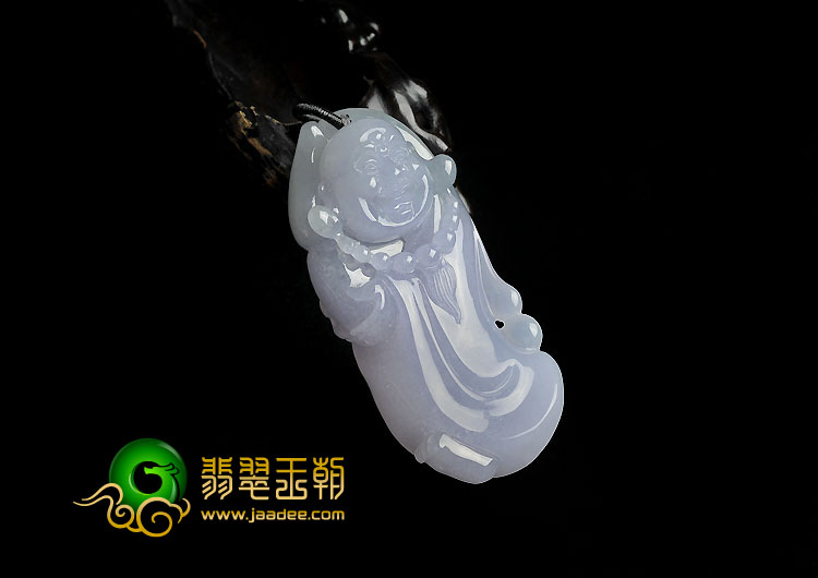 冰种紫罗兰缅甸翡翠A货玉佛挂件