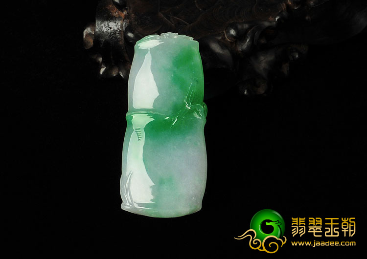 糯冰种飘翠缅甸翡翠A货节节高挂件