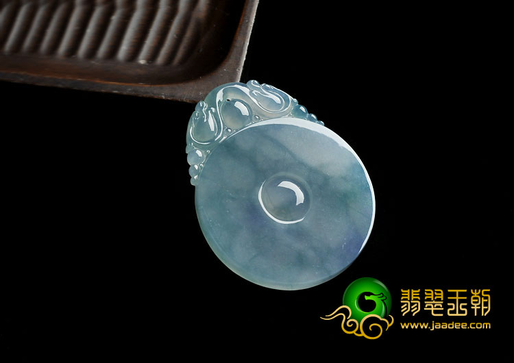 冰种飘花缅甸翡翠A货平安符挂件