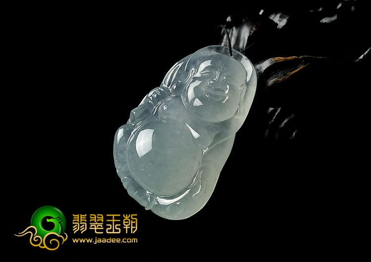 冰种晴水缅甸翡翠A货玉佛挂件