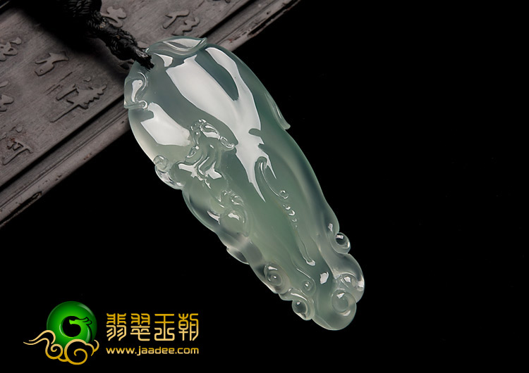 冰玻种晴水缅甸翡翠A货人生如意挂件