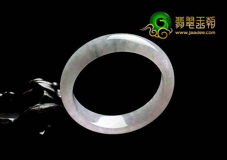 冰种春带彩缅甸翡翠A货手镯（52.2mm）