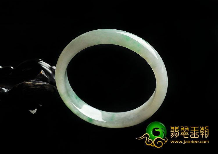 冰种飘花缅甸翡翠A货手镯（53.8mm）