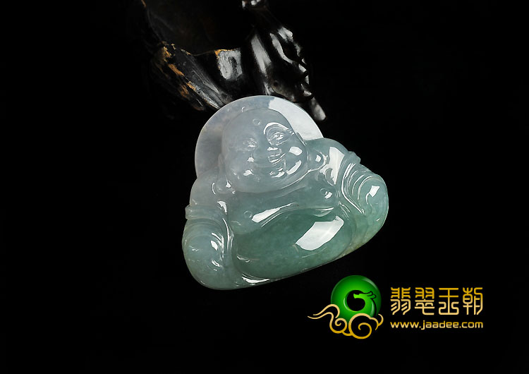 冰种晴水缅甸翡翠A货玉佛挂件