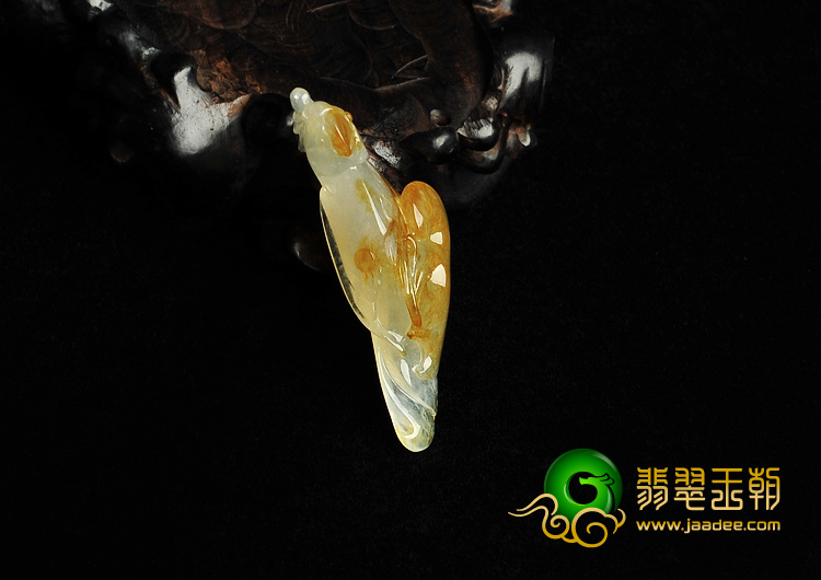 冰种黄翡缅甸翡翠A货英明神武挂件