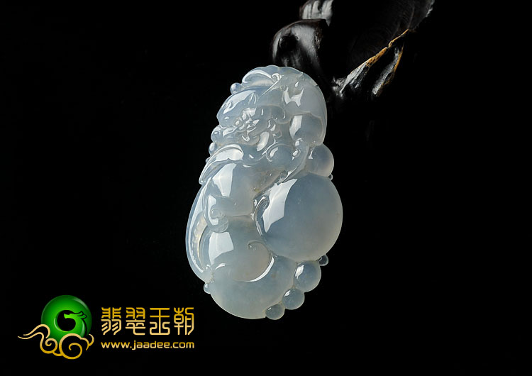 冰种晴水缅甸翡翠A货貔貅如意挂件