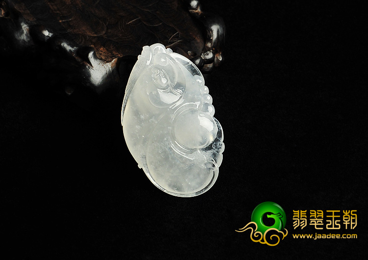 冰种缅甸翡翠A货如意挂件