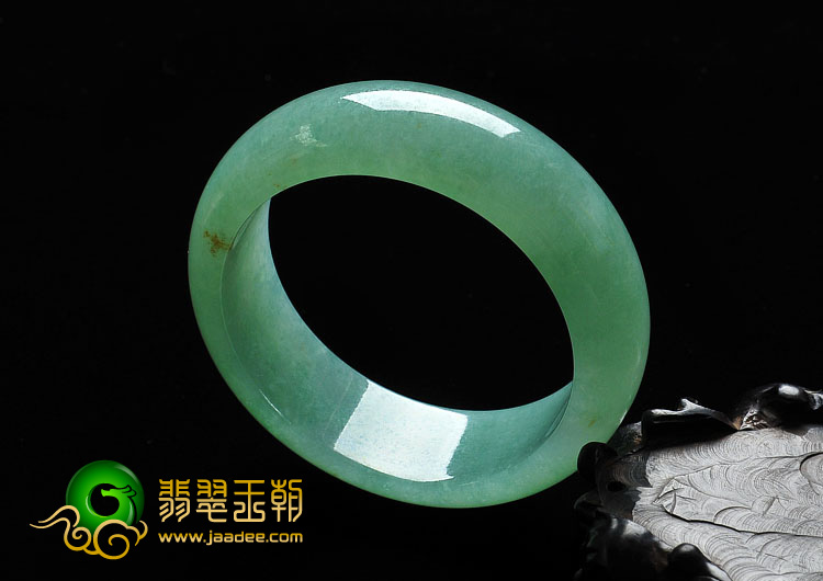 冰种苹果绿缅甸翡翠A货手镯（58.3mm）