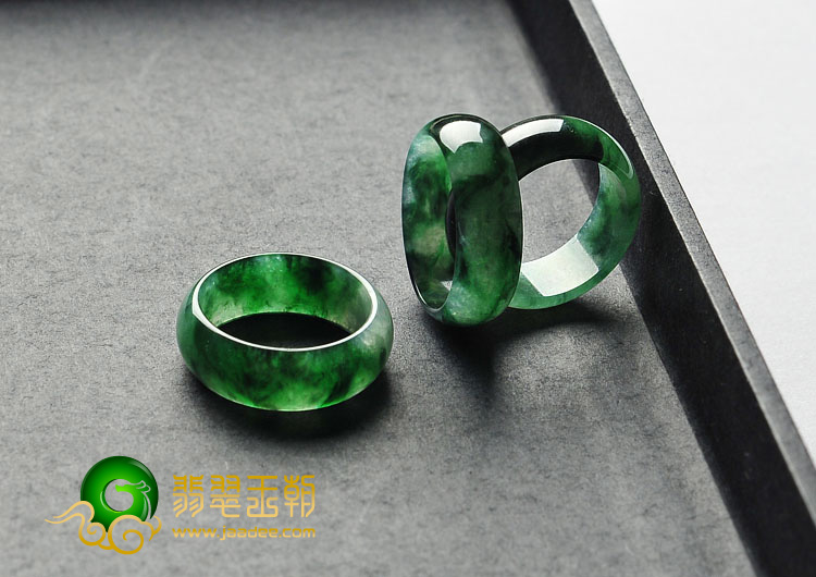 冰种飘花缅甸翡翠A货指环（单价）