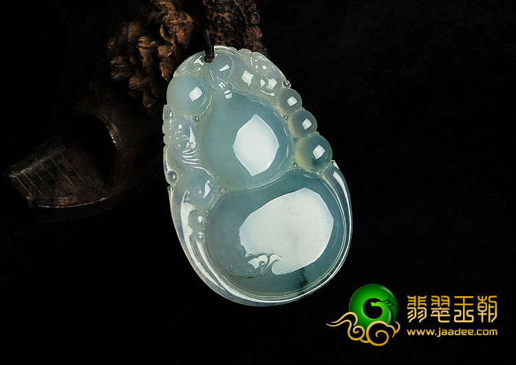 冰种飘花缅甸翡翠A货福禄寿挂件