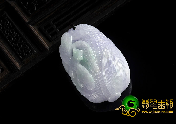 糯冰种春带彩缅甸翡翠A货亭亭玉立挂件