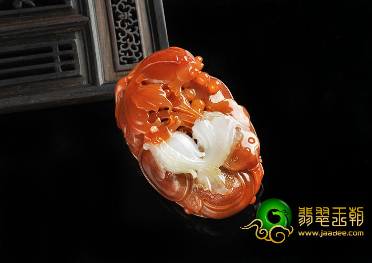糯冰种红黄翡缅甸翡翠A货金玉满堂手玩件