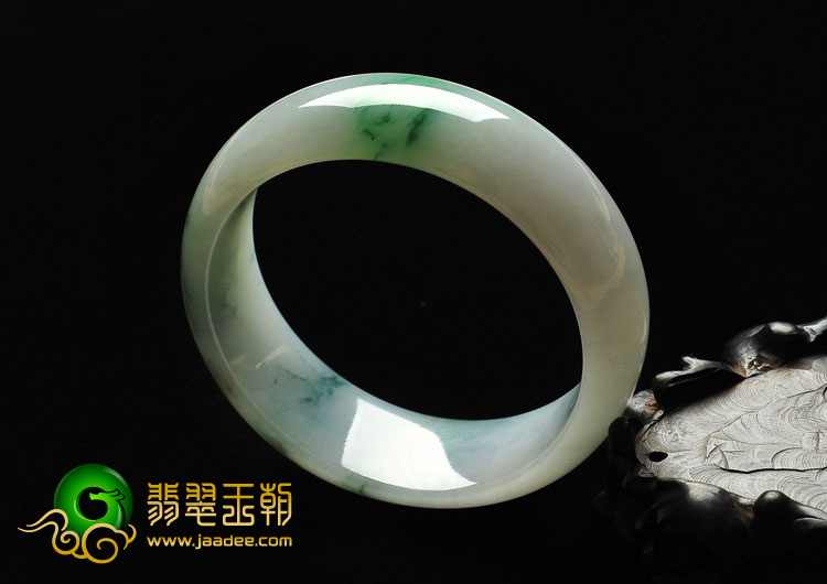 糯冰种飘花缅甸翡翠A货手镯（57.6mm）