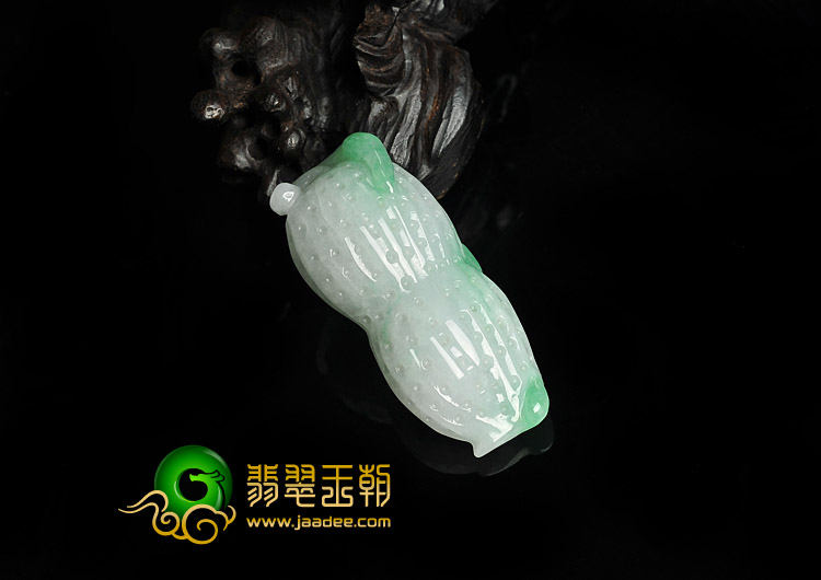 糯冰种飘翠缅甸翡翠A货生意兴隆挂件