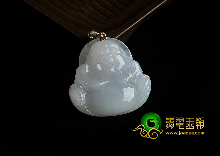 冰种淡紫罗兰缅甸翡翠A货玉佛挂件