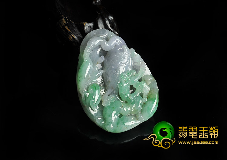 糯冰种春带彩缅甸翡翠A货一路连科挂件