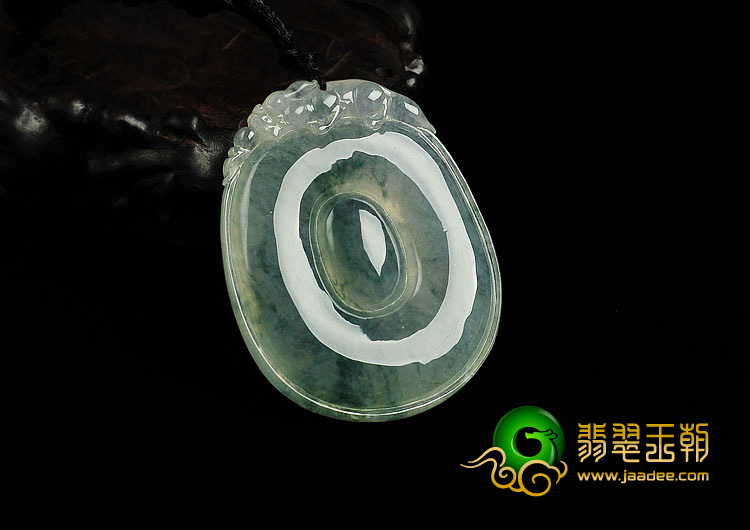 冰种飘花缅甸翡翠A货福在眼前挂件