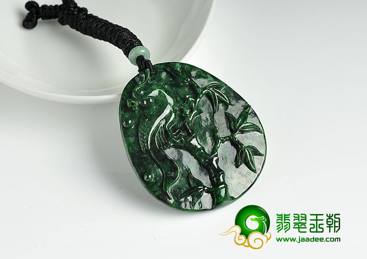 细糯种廯加绿缅甸翡翠A货节节高挂件