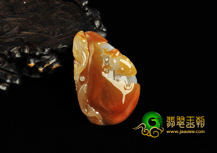 冰种红黄翡缅甸翡翠A货连年进财挂件