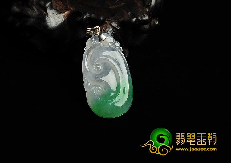 冰种飘翠缅甸翡翠A货如意挂件