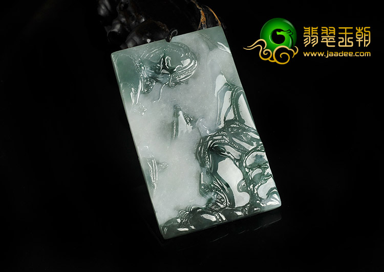 冰种飘花缅甸翡翠A货幽谷怀远挂件