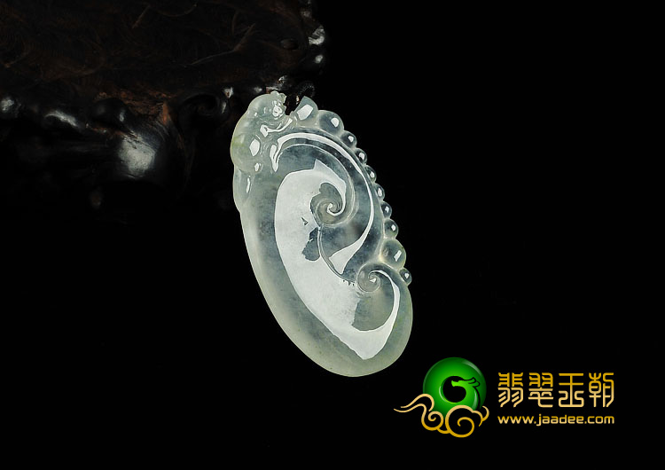 冰种晴水缅甸翡翠A货如意挂件