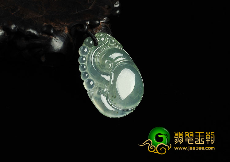 冰种晴水缅甸翡翠A货如意挂件