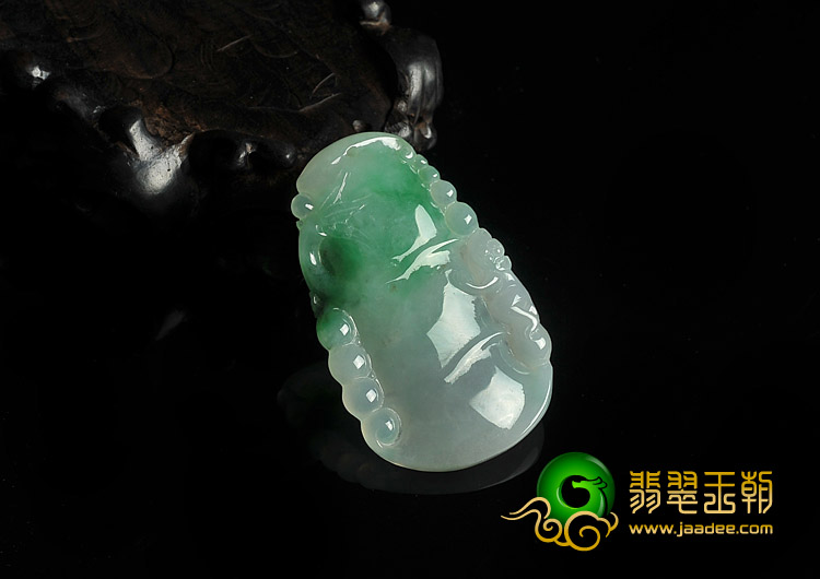 糯冰种飘翠缅甸翡翠A货节节高挂件