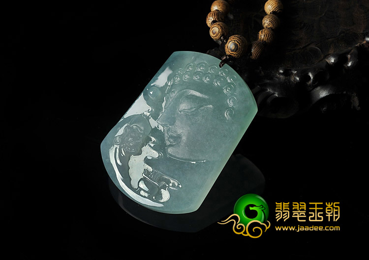 冰种晴水缅甸翡翠A货悟道成佛挂件