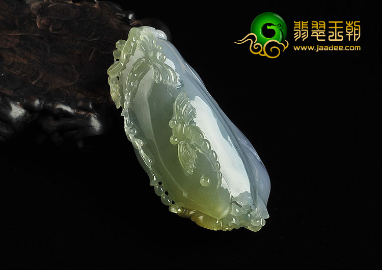 糯冰种晴水黄翡缅甸翡翠A货青出于蓝挂件