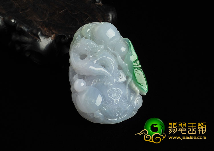 糯冰种飘翠缅甸翡翠A货富甲一方挂件