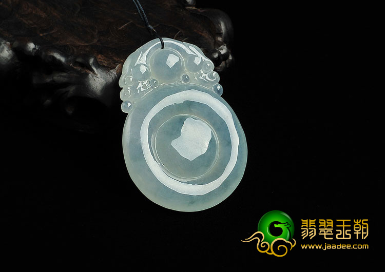 冰种晴水缅甸翡翠A货福在眼前挂件