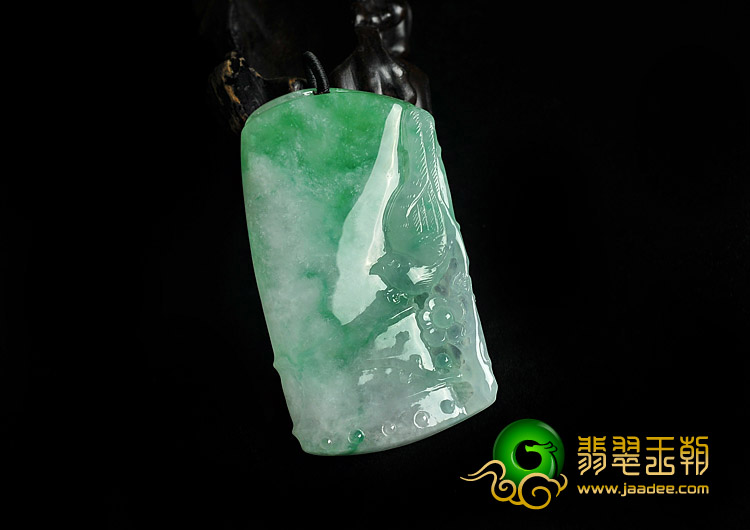 冰种飘翠缅甸翡翠A货节节高挂件