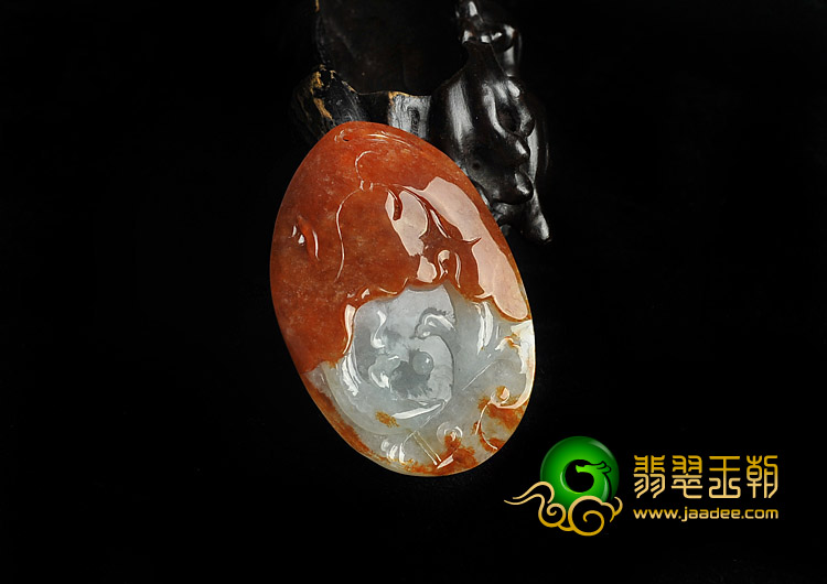 冰种晴水红翡缅甸翡翠A货年年有余挂件