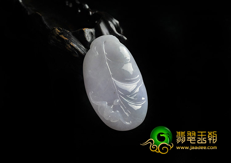 糯冰种淡紫罗兰缅甸翡翠A货福从天降挂件