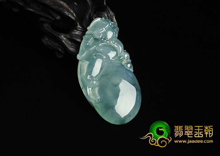冰种飘花缅甸翡翠A货有求必应挂件