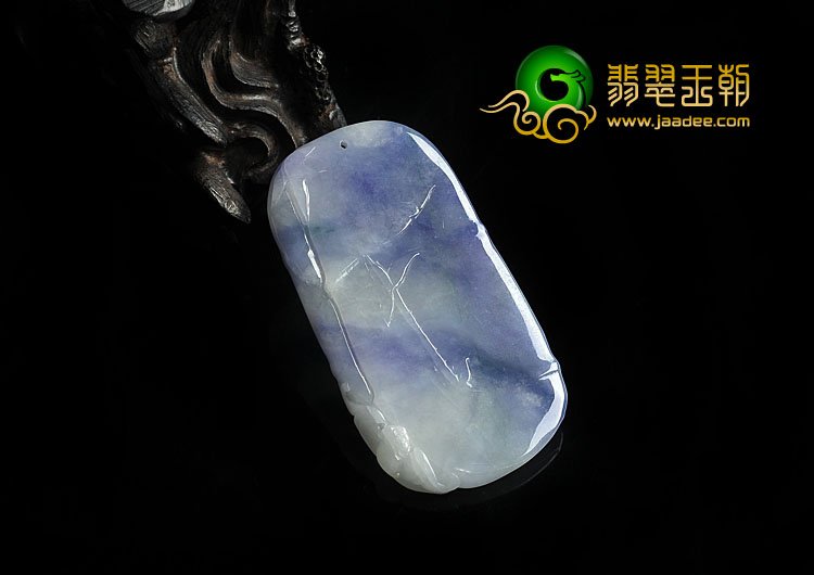 糯冰种紫罗兰缅甸翡翠A货节节高挂件
