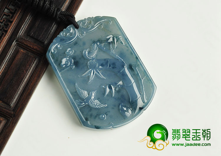 冰种紫罗兰飘花缅甸翡翠A货喜事连连挂件