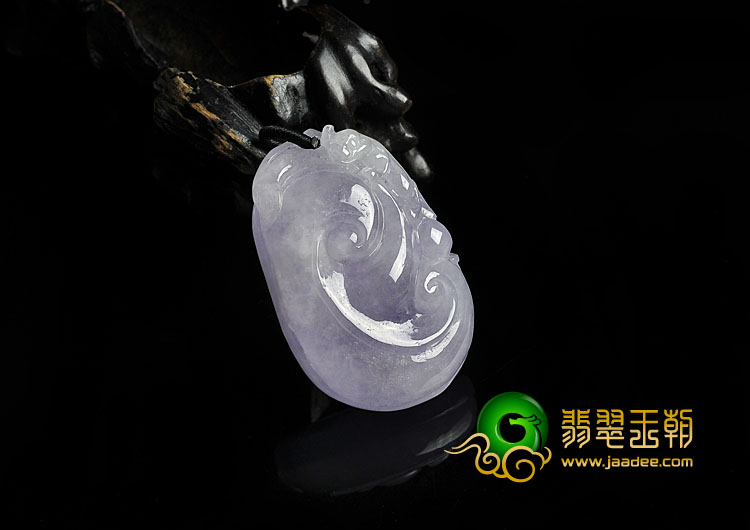冰种紫罗兰缅甸翡翠A货如意挂件
