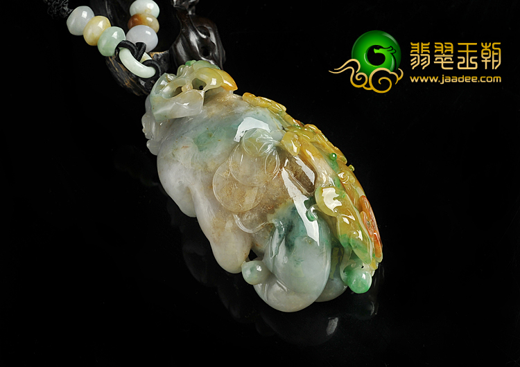 糯冰种多彩缅甸翡翠A货佛手手玩件